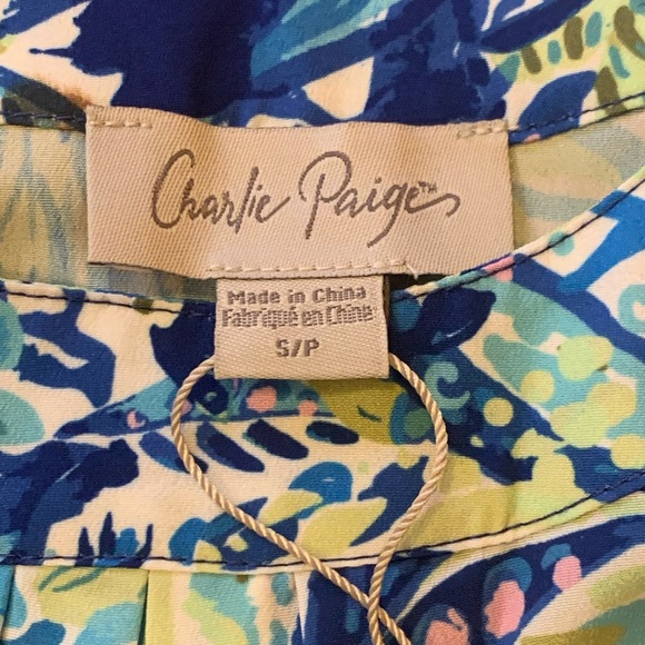 Charlie Paige NWT Dress Small Multicolor Patterned Sleeveless Mini Resort Beach - Picture 2 of 9